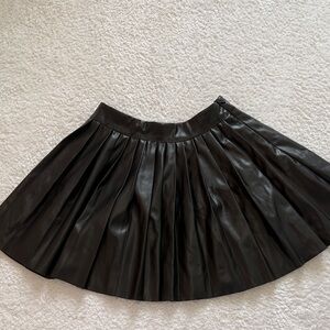 Black A-Line Pleated Skirt